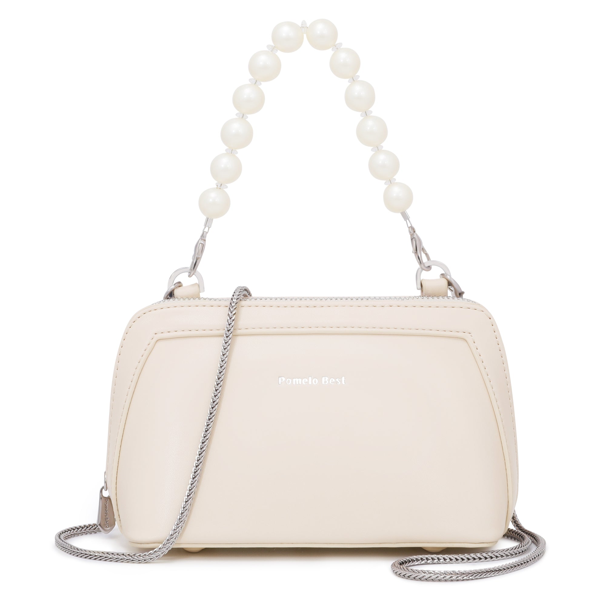 Cross-body Bag for Women with Detachable Pearl Handle