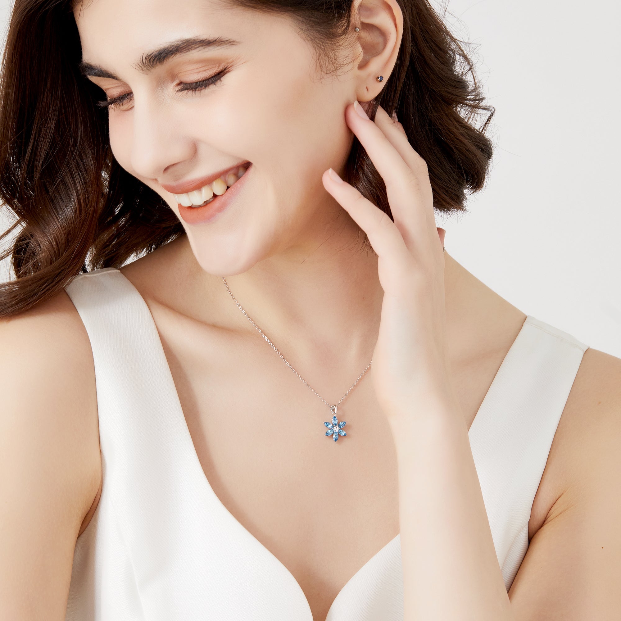 Pomelo Best Sterling Silver Gemstone Necklace for Women