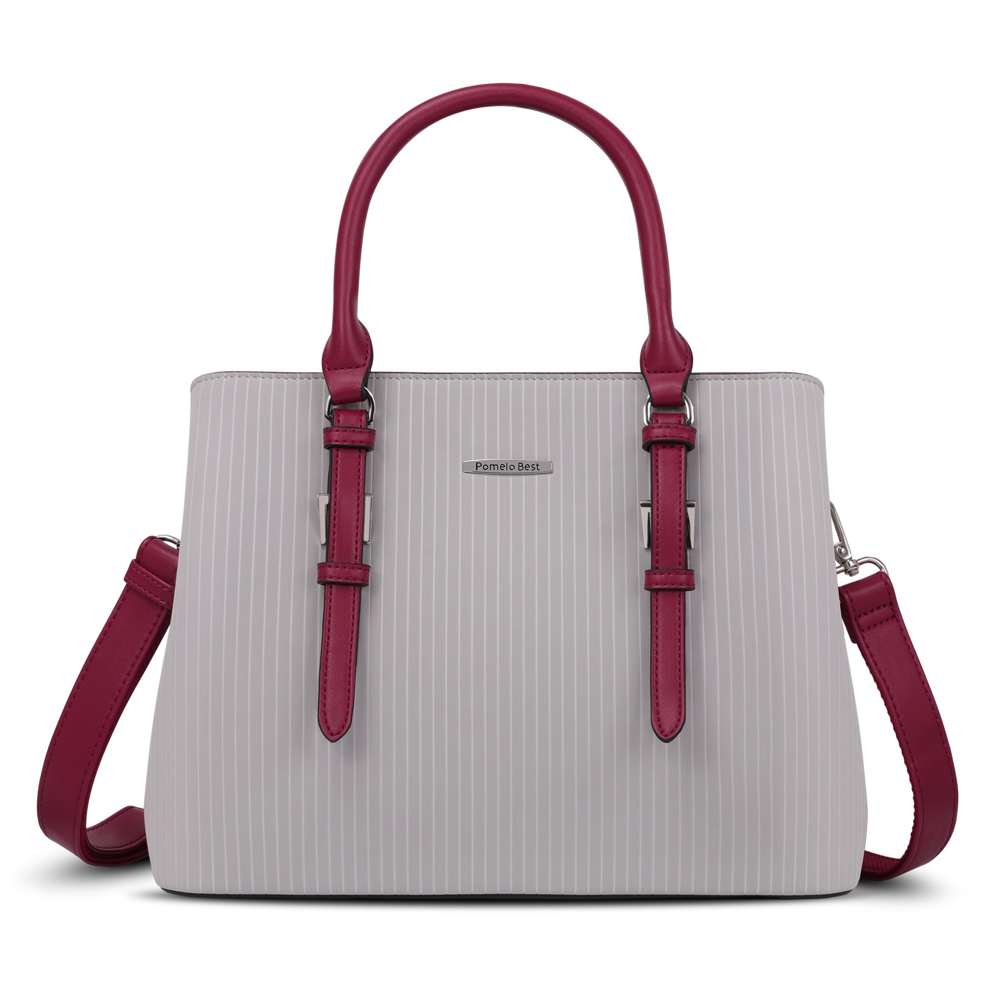 Handbags for Women with Embossed Stripe Pattern