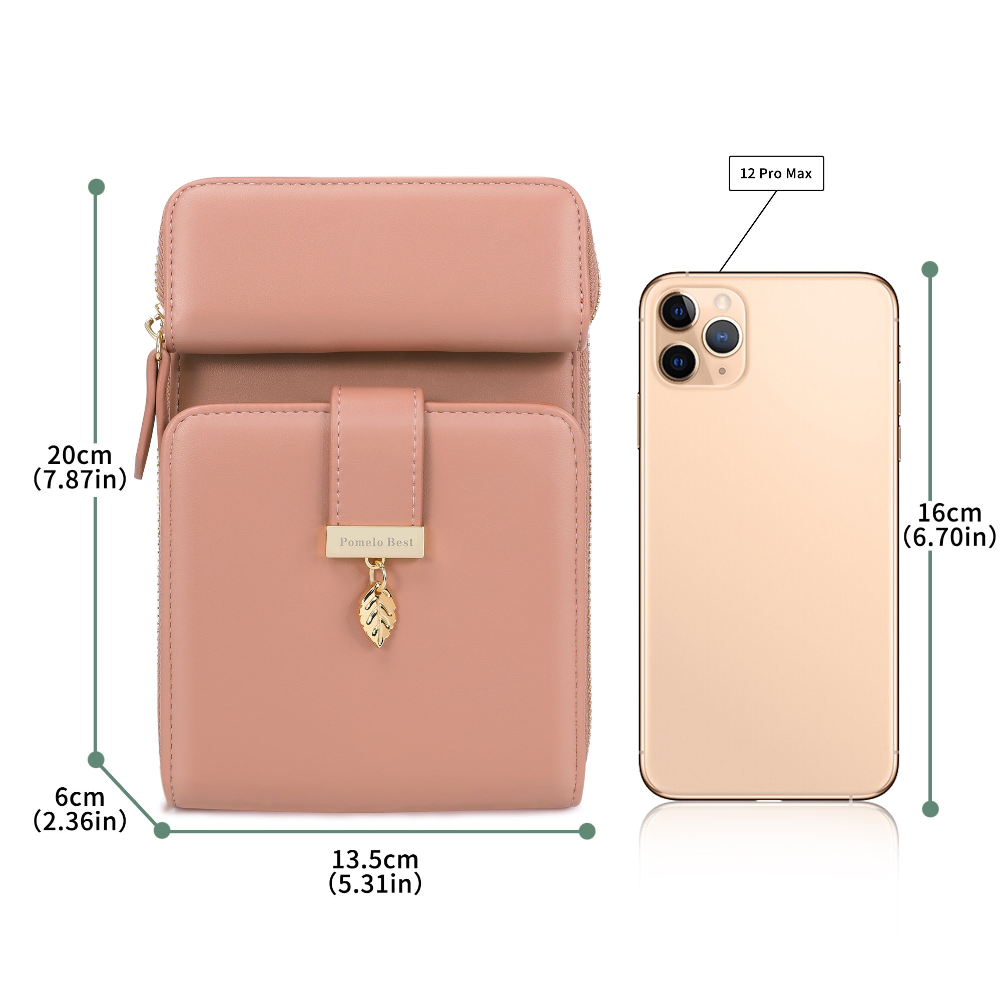 Crossbody Cell Phone Bag for Women with RFID Blocking and Enough to Fit Most Phone