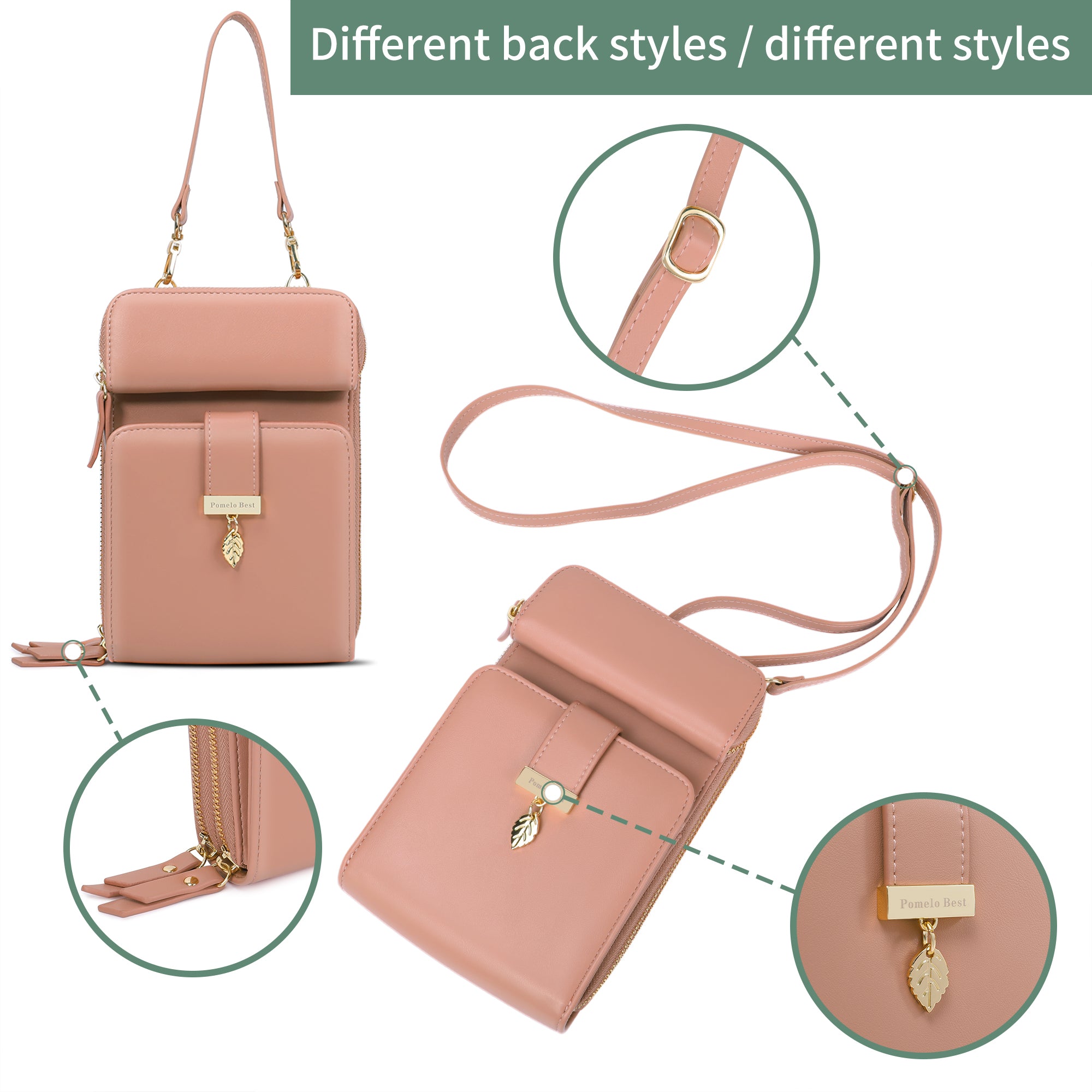 Crossbody Cell Phone Bag for Women with RFID Blocking and Enough to Fit Most Phone