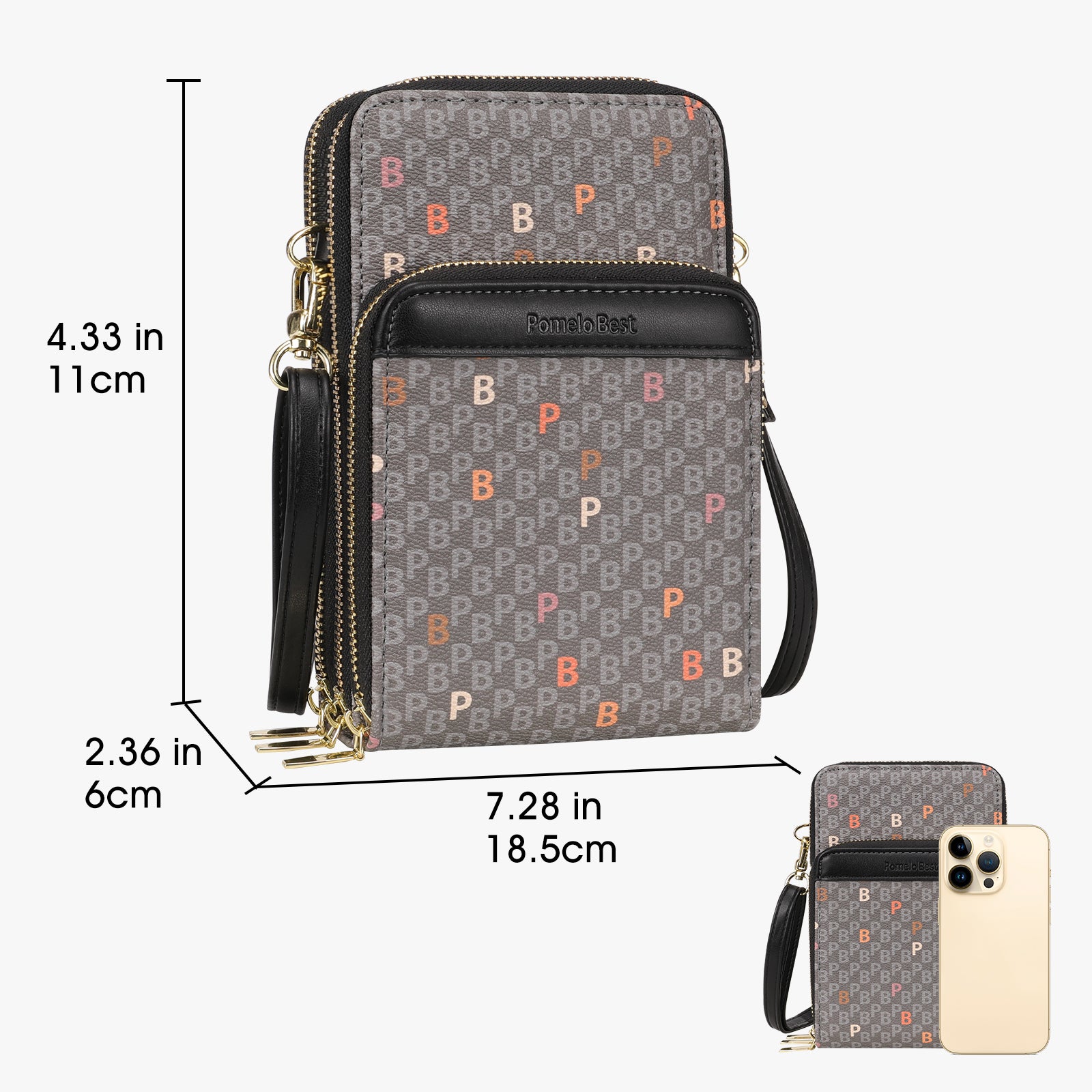 Mobile Phone Shoulder Bagphone Sling Bag Leather Phone 