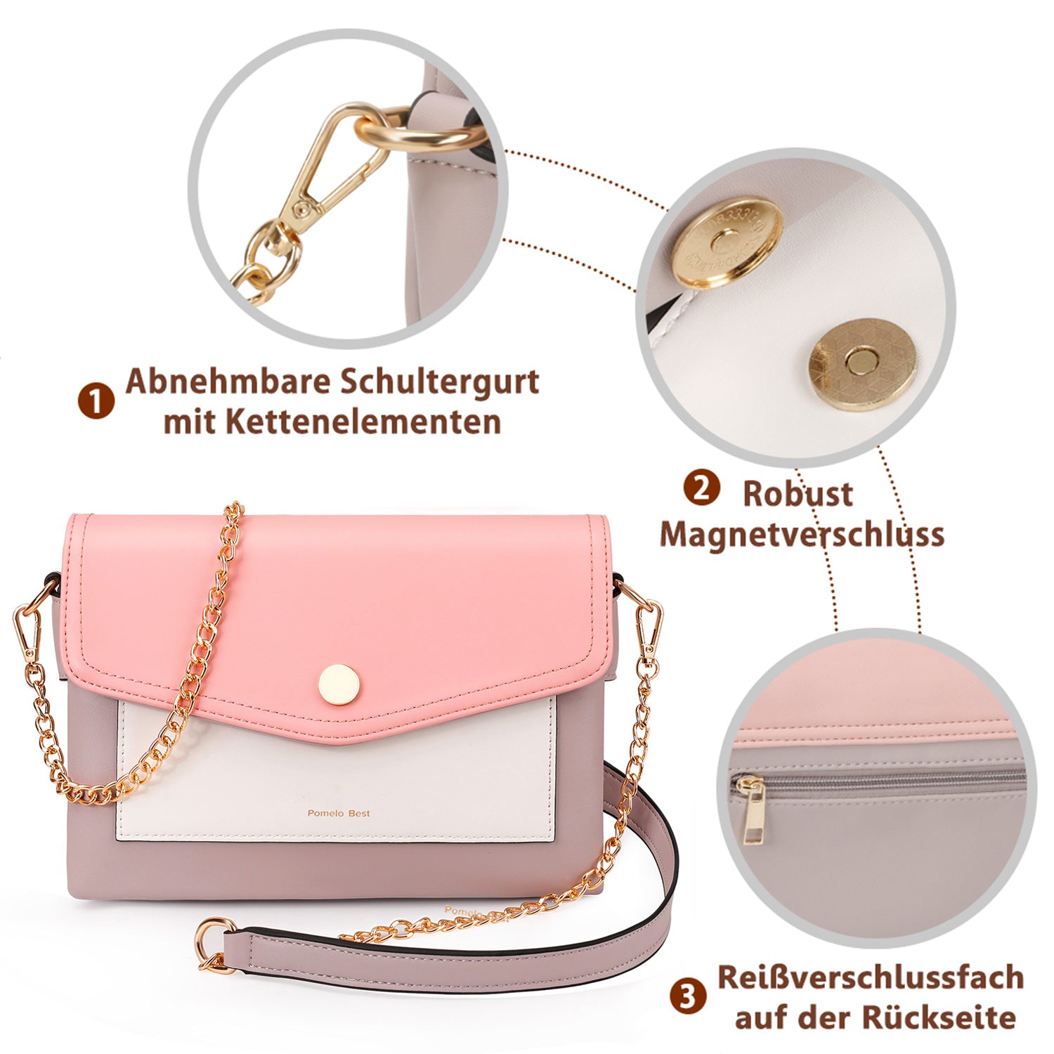 Flap envelope crossbody bag