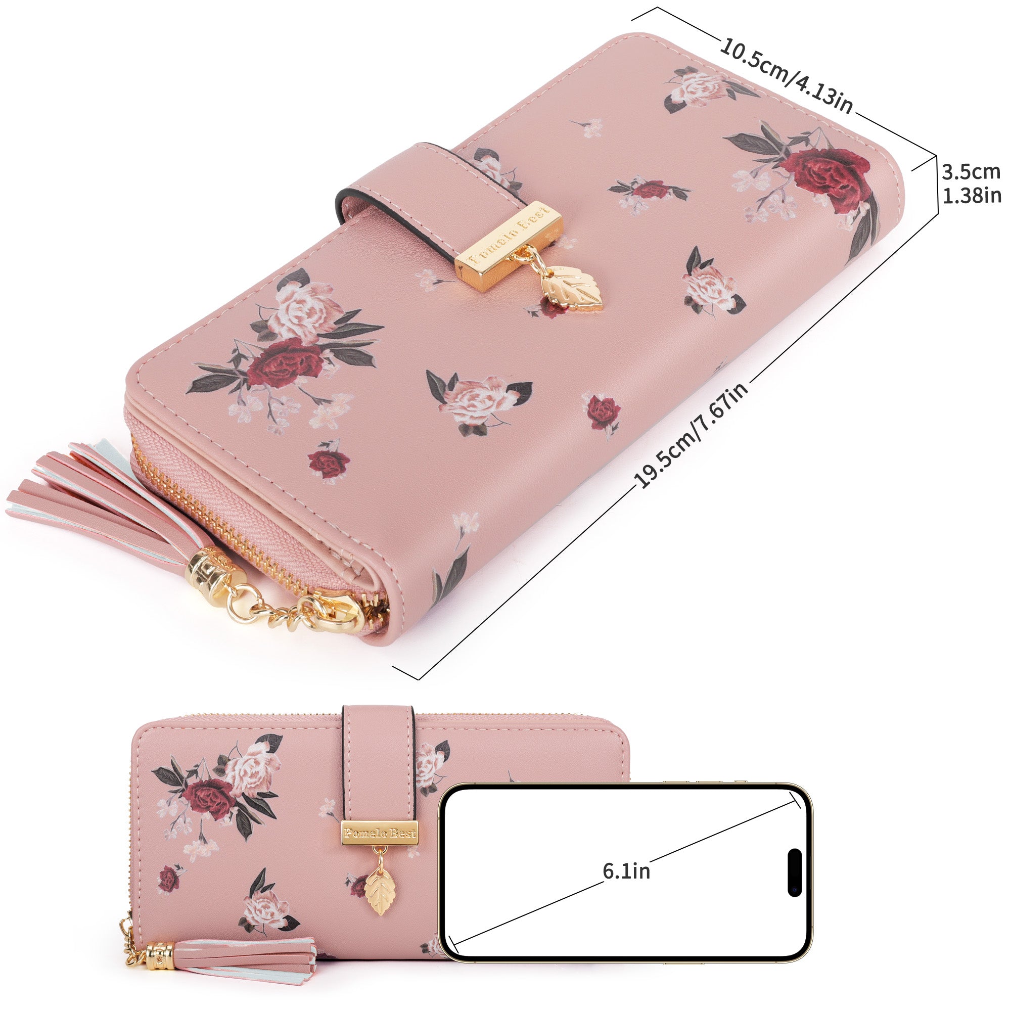 RFID Wallets for Women with Multiple Card Slots and Cellphone Compartment