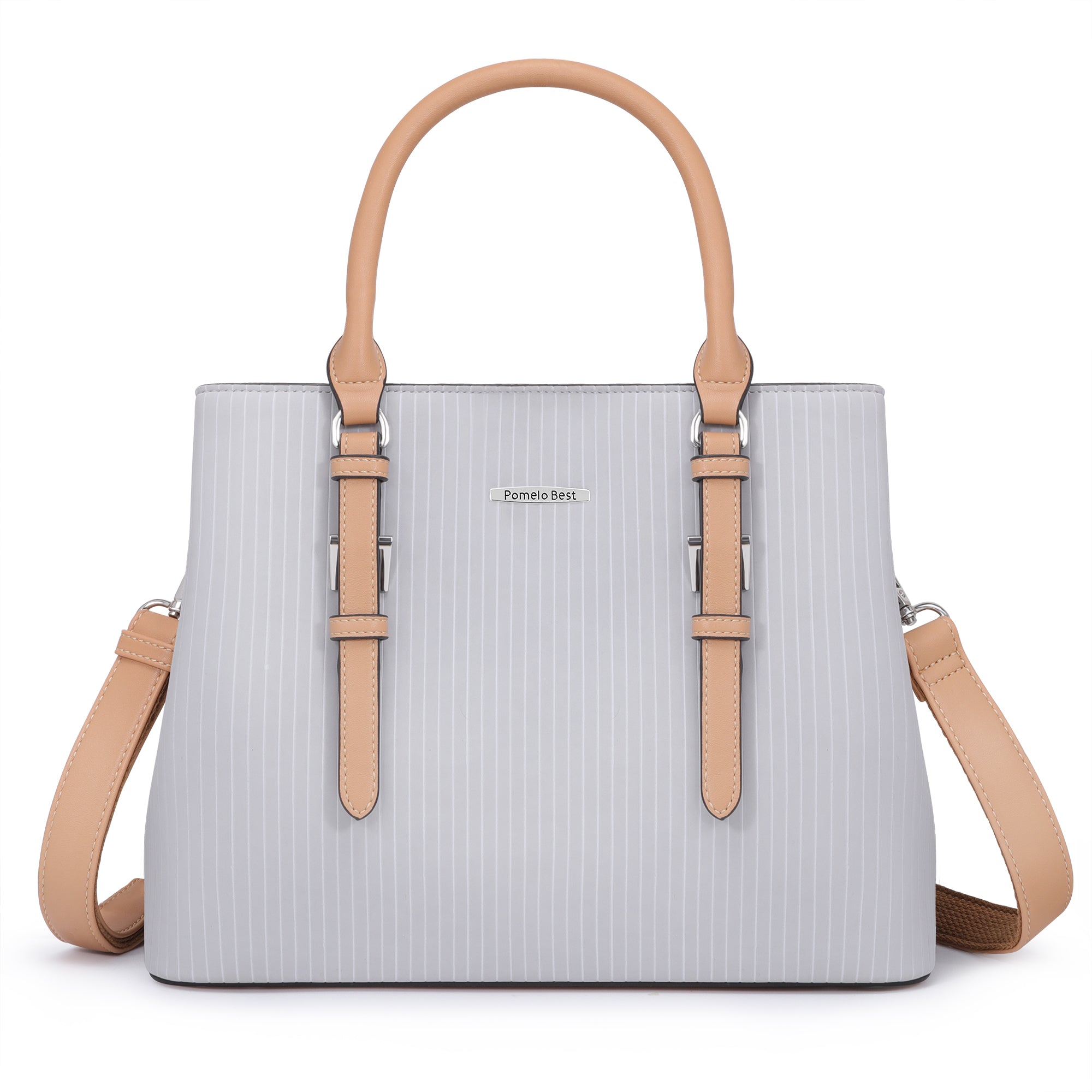 Handbags for Women with Embossed Stripe Pattern