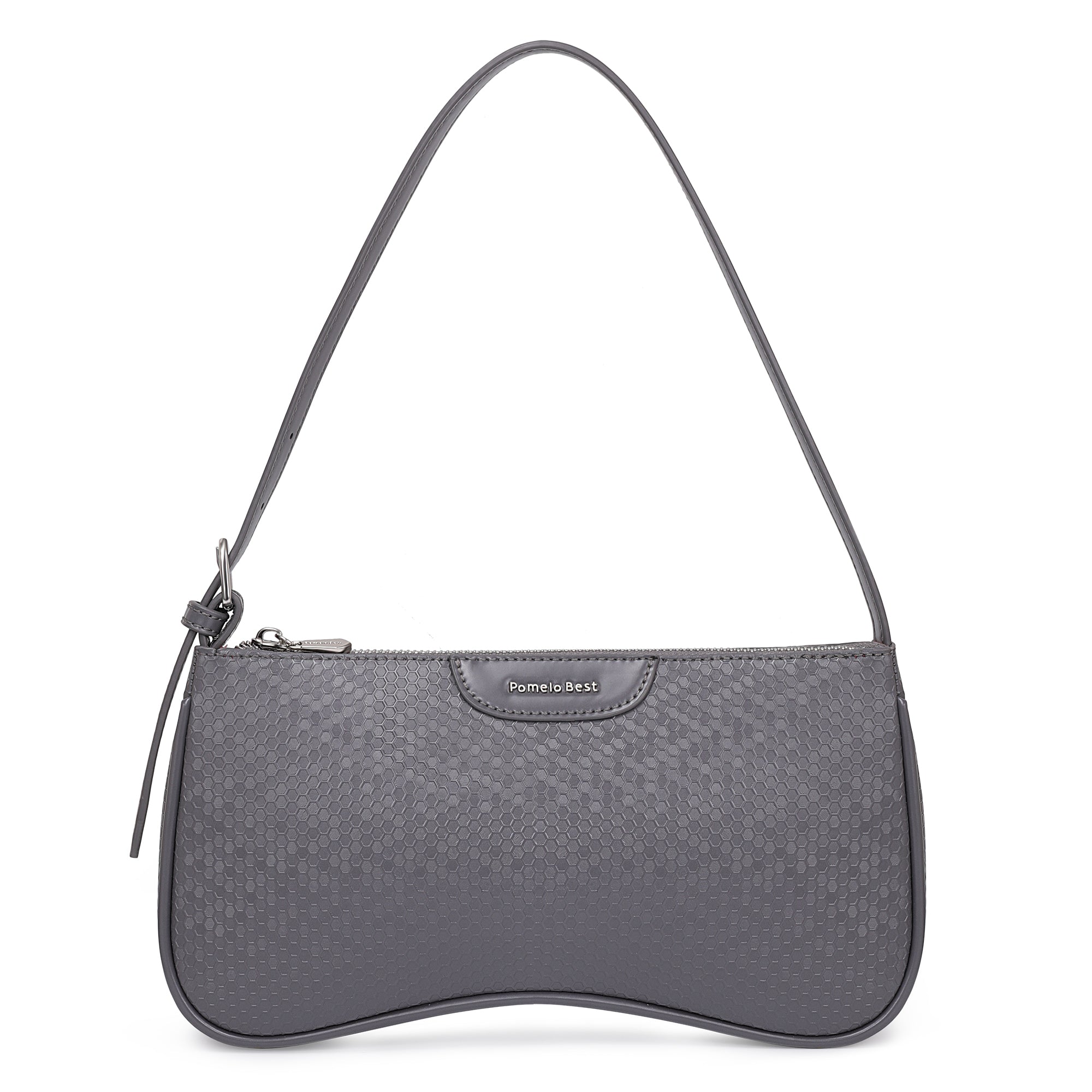 Vetro Women’s Minimalist Shoulder Bag with Honeycomb-Embossed Pattern