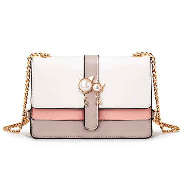 Crossbody Bags for Women with Gold-Tone Metal Chain Strap