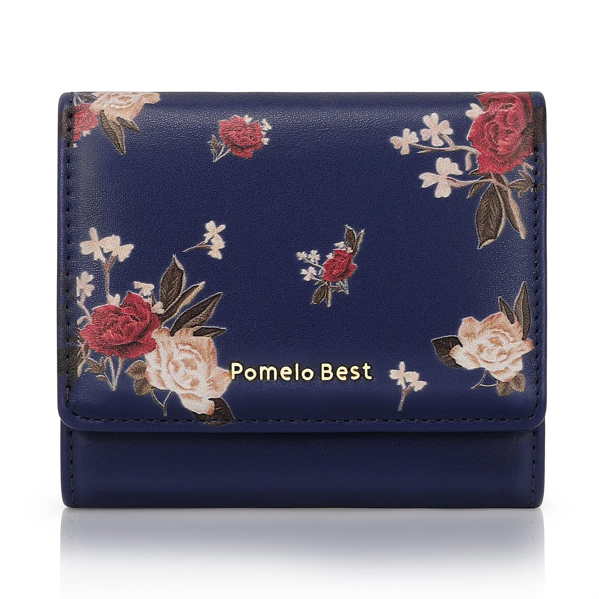 Floral Women Small Wallet with Coin Pouch and Multiple Card Slots