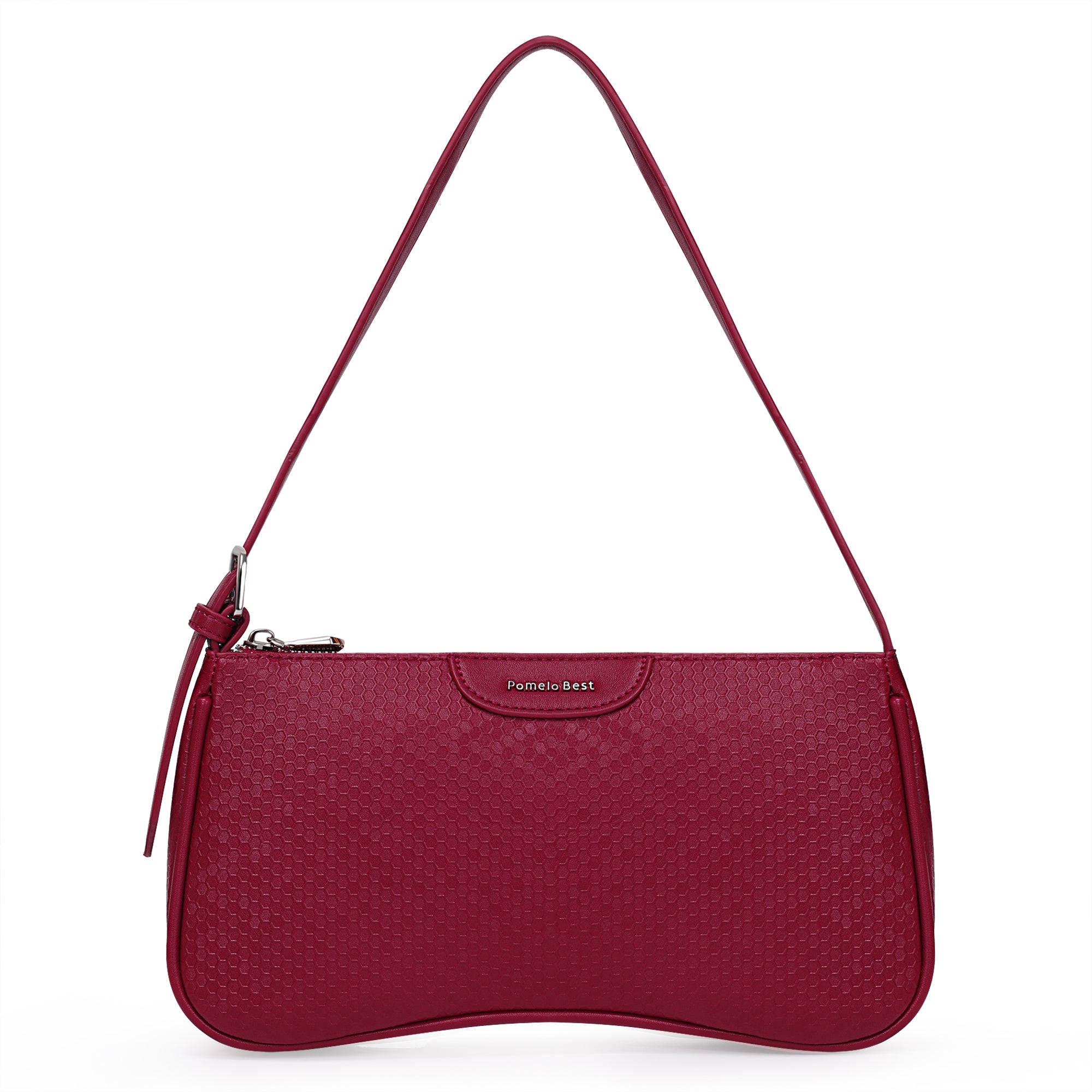 Vetro Women’s Minimalist Shoulder Bag with Honeycomb-Embossed Pattern